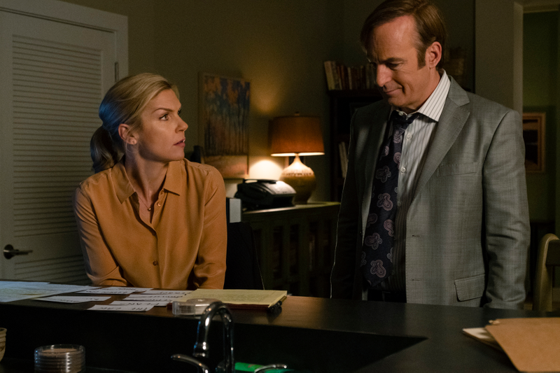 Rhea Seehorn as Kim Wexler, Bob Odenkirk as Jimmy McGill